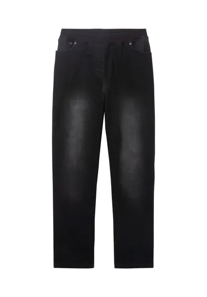Узкие джинсы с эластичным поясом из трикотажной ткани sheego, цвет Black Denim