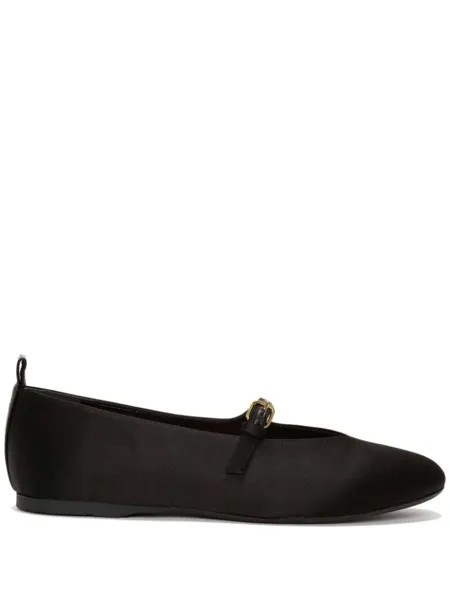 JW Anderson балетки с атласными ремешками, черный