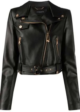 Versace укороченная байкерская куртка на молнии