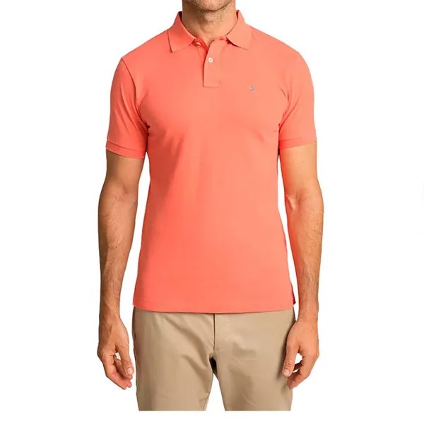 Поло с коротким рукавом Hackett Slim Fit Logo, оранжевый