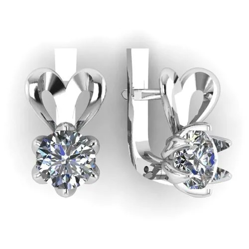 Серебряные серьги с фианитами 2101330-00775