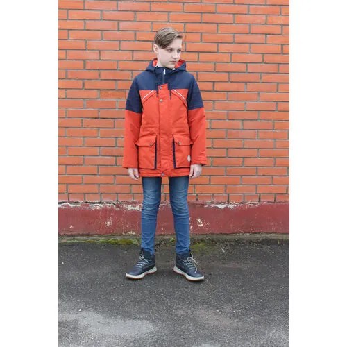 Куртка Эврика, размер 164-84-69, оранжевый