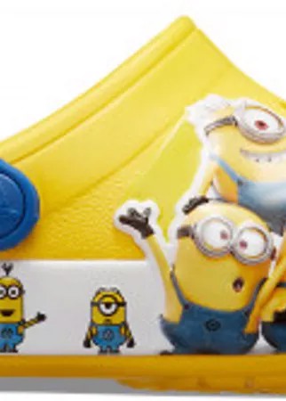 Шлепанцы детские Crocs CrocsFL Minions Multi Clg K, размер 31-32