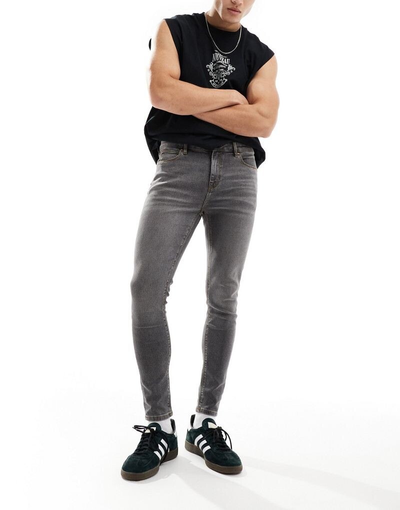 Серые эластичные джинсы ASOS DESIGN Power Stretch