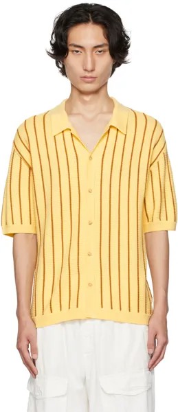 Желтая рубашка с лагерным воротником (Меллоу) King & Tuckfield