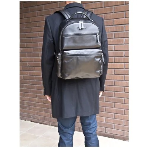 Мужской кожаный рюкзак Carlo Gattini Faetano 3047-01 Black Черный