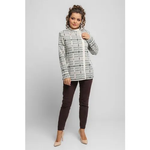 Пиджак Текстильная Мануфактура, размер 56, белый, серый