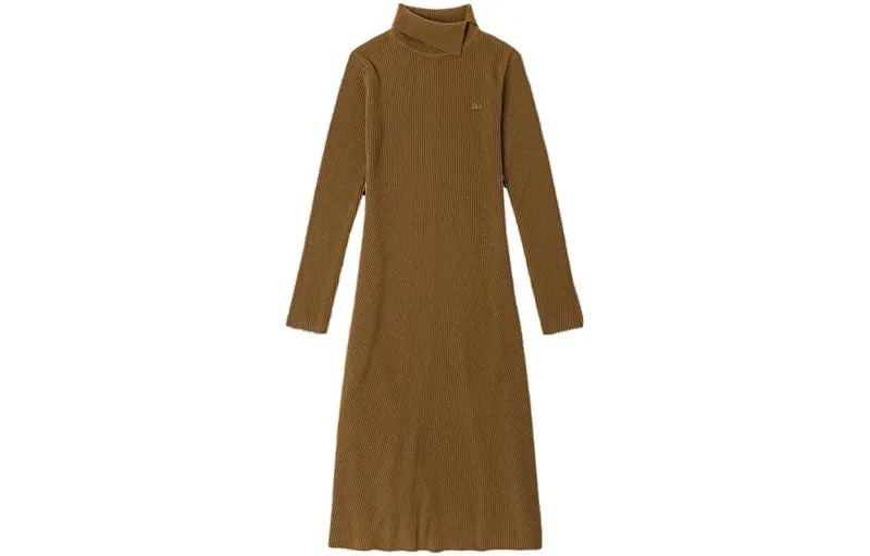 LACOSTE Женское платье с длинными рукавами, цвет Brown