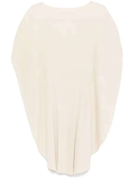 Issey Miyake платье миди Orbicular Pleats, нейтральный цвет