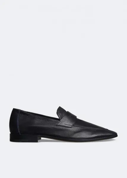 Лоферы BERLUTI Lorenzo Kangaroo leather loafers, черный