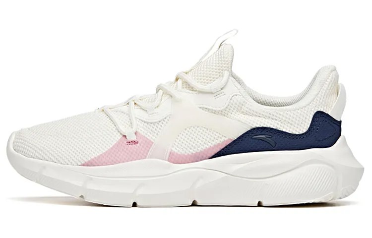 Кроссовки женские низкие Ivory White/turbation Blue/однотонные Purple Red Anta