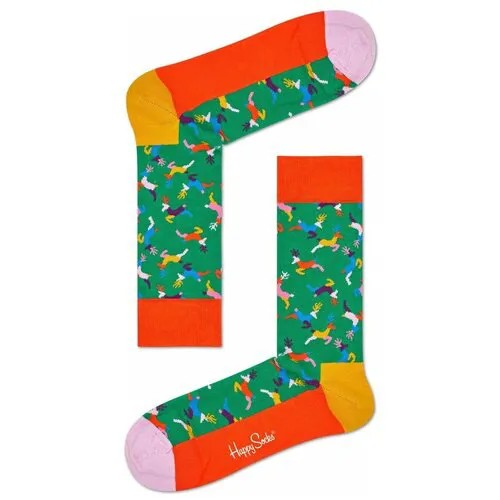 Носки Happy Socks, размер 36-40, зеленый, мультиколор