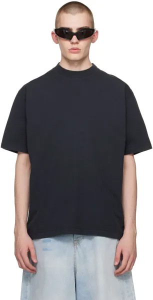 Черная футболка с рисунком от руки Balenciaga