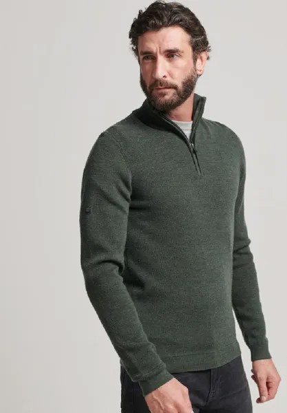 Джемпер HALF ZIP Superdry, зеленый