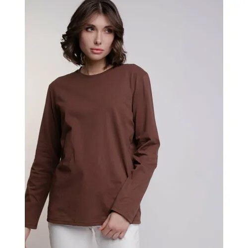 Лонгслив Uzcotton, размер 42-44\S, , Шоколадный