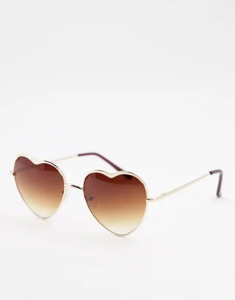 Солнцезащитные очки в форме сердца AJ Morgan-Золотистый
