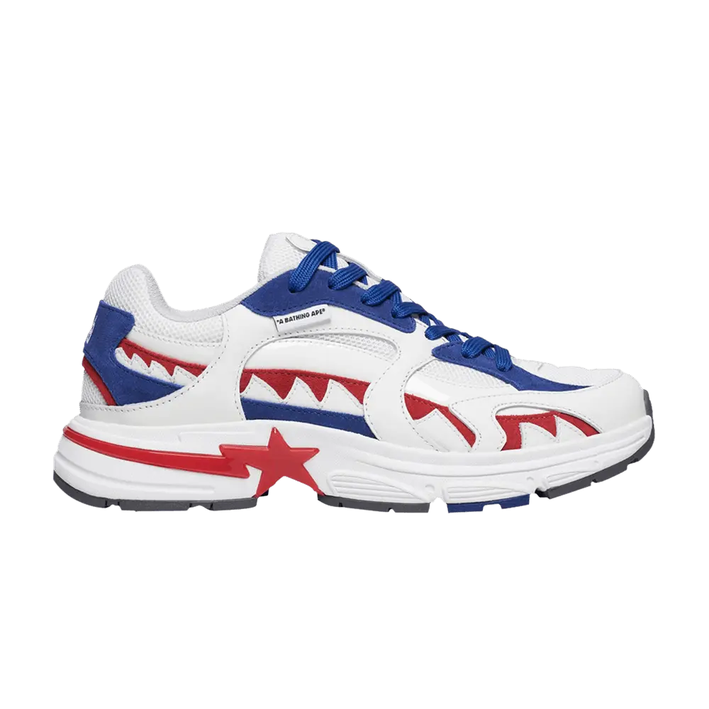 Кроссовки Bape Shark Sta M1 Country Pack - United Kingdom, белый/красный/синий