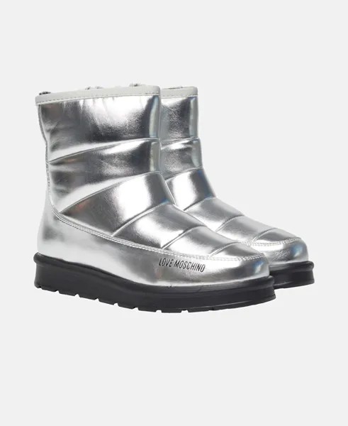 Зимние ботинки Love Moschino, серебряный
