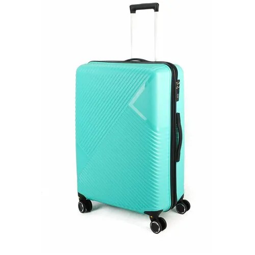 Чемодан Sweetbags большой из полипропилена с расширением на 4-х съемных колесах с TSA замком (Диагональ) мятный