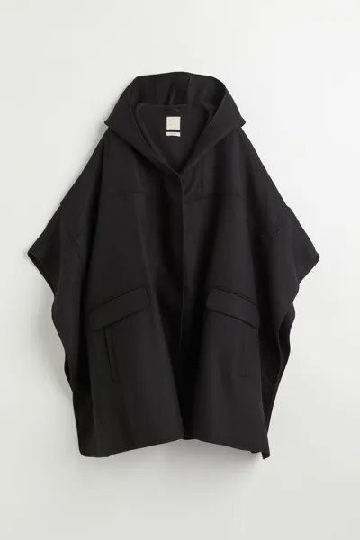 Накидка из смесовой шерсти H&M, черный