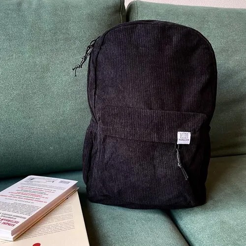 Женский рюкзак из микровельвета, вместительный школьный портфель, легкий рюкзак для подростка, легкая сумка черного цвета
