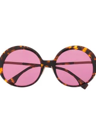 Fendi Eyewear солнцезащитные очки в массивной круглой оправе