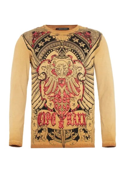 Лонгслив Cipo & Baxx Langarmshirt, цвет MUSTARD