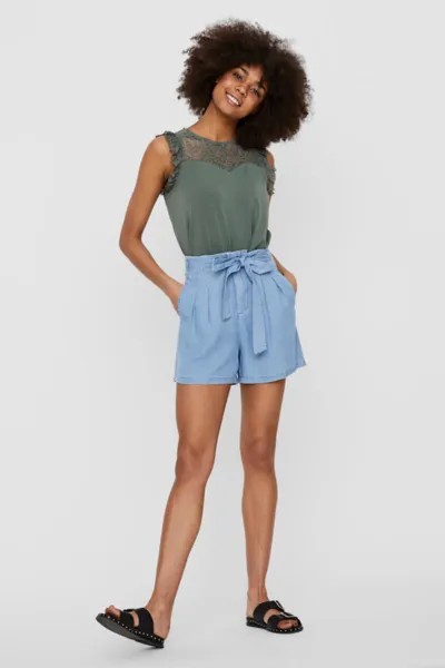Женские шорты на регулируемой кулиске средней посадки Vero Moda, синий