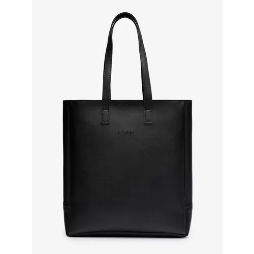 Сумка тоут LOKIS LK4eco_blackzip, фактура гладкая, черный