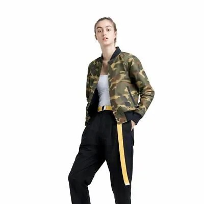 Herschel Varsity Jacket Womens Camouflage Black Activewear Topwear Top