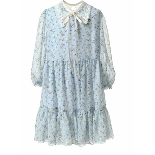 Платье Андерсен, комплект, размер 140, голубой