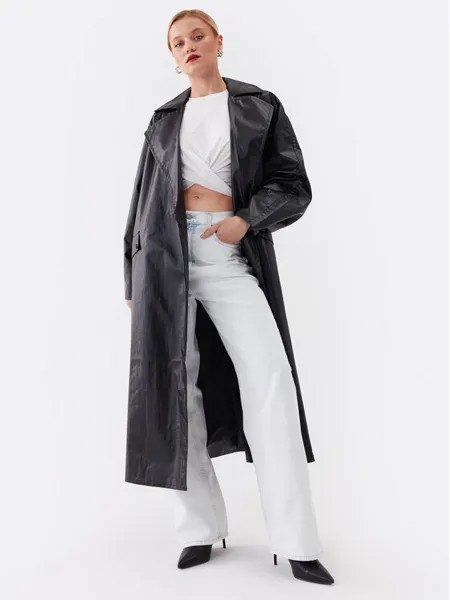 Переходное пальто свободного кроя Calvin Klein, черный