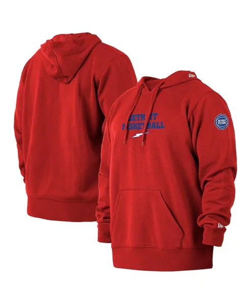 Мужская красная худи detroit pistons 2021/22 city edition big and tall pullover New Era, красный