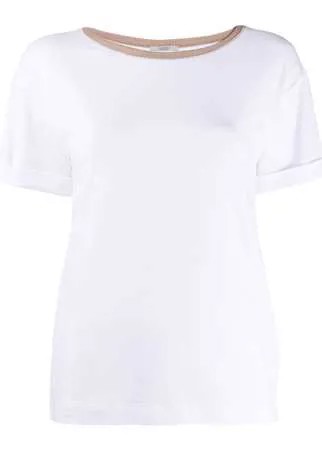 Peserico футболка с контрастным воротником