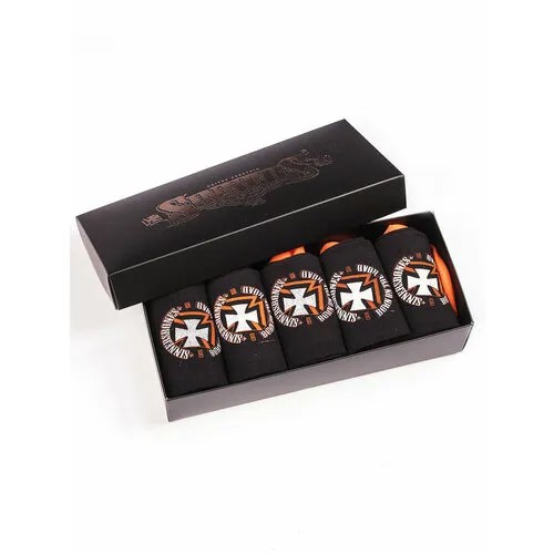 Носки SINNER's BONES, 5 пар, размер 41/42, черный