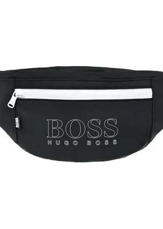 Черная сумка-пояс, 15x28x7 см Hugo Boss детская