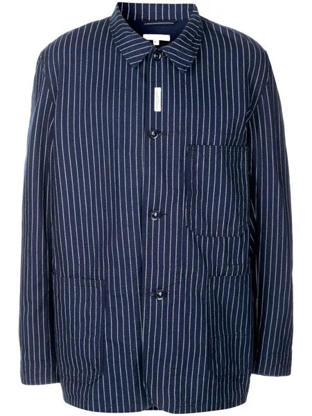 Engineered Garments полосатая куртка-рубашка с карманами