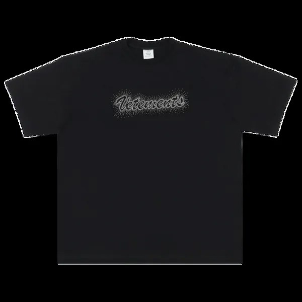 Футболка Vetements Bling Logo Fitted 'Black', черный