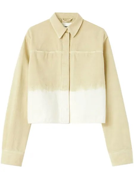 Jil Sander джинсовая рубашка с эффектом градиента, нейтральный цвет