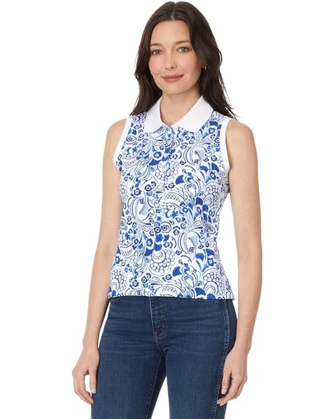 Поло Tommy Hilfiger Sleeveless Fountain Floral Polo, цвет Provence Multi
