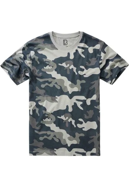 Футболка с принтом Brandit, цвет grey camo