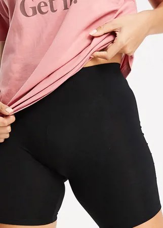 Черные базовые шорты-леггинсы ASOS DESIGN Petite-Черный цвет