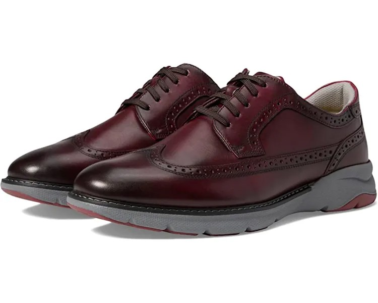 Оксфорды Frenzi Wing Tip Oxford Florsheim, бордовая гладкая