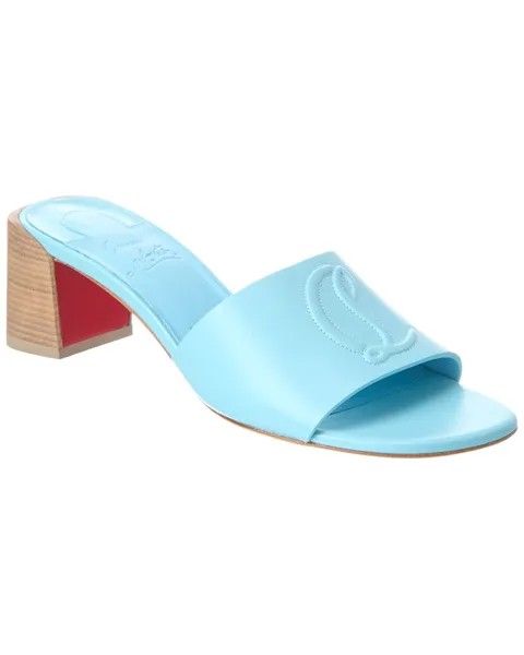 Christian Louboutin So CL 55 Кожаные мюли, синий