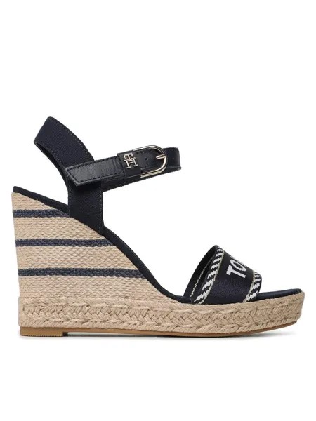 Эспадрильи Seasonal Webbing Wedge Tommy Hilfiger, темно-синий