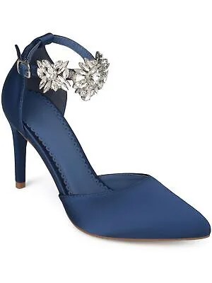 JOURNEE COLLECTION Женские синие модельные туфли Loxley с острым носком и пряжкой, размер 6,5 м
