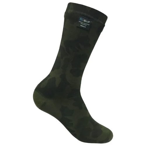 Термоноски DexShell Camouflage, размер S, зеленый, черный