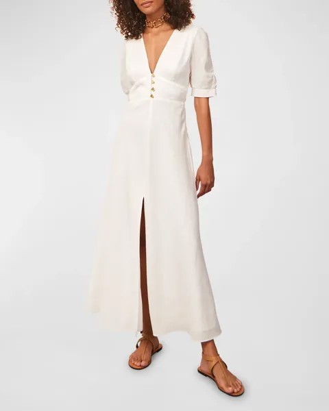 Однотонное Платье миди с деталями Irida Vix, цвет Off White