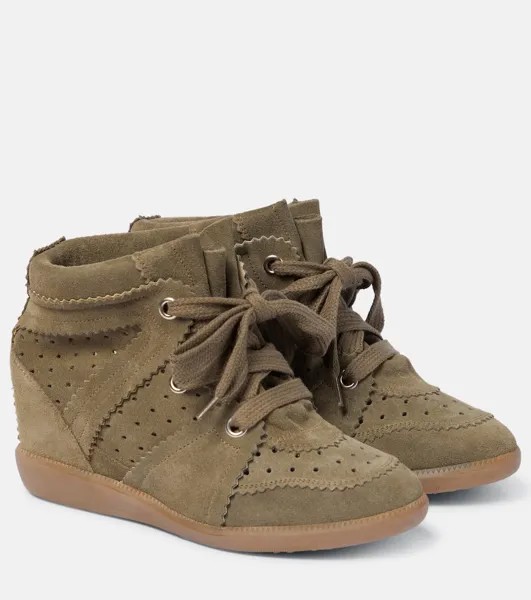 Кроссовки Bobby на танкетке Isabel Marant, зеленый