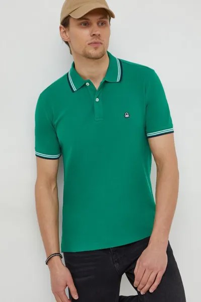 Рубашка поло United Colors of Benetton, зеленый